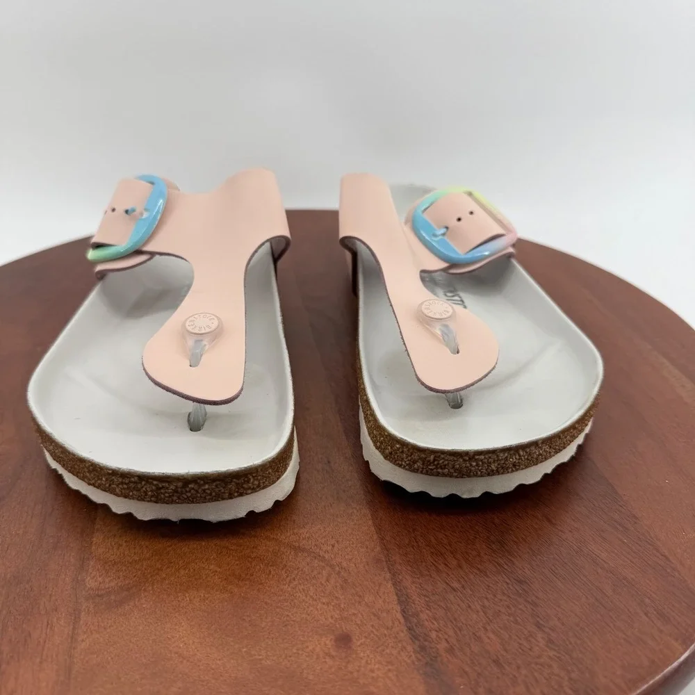 Birkenstock Gizeh Leather Big Buckle Light Rose/Pink Iridescent Ombre EU 41/L 10